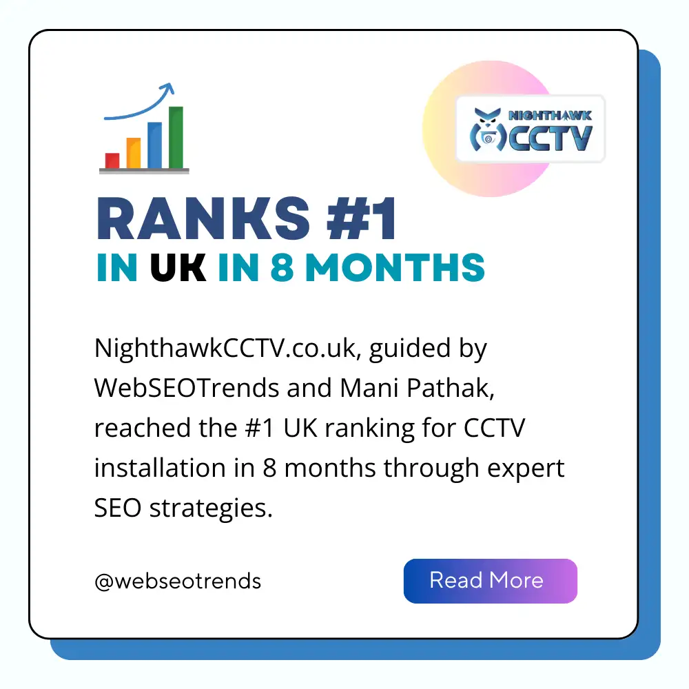 SEO Services Case Study For Nighthawkcctv.co.uk