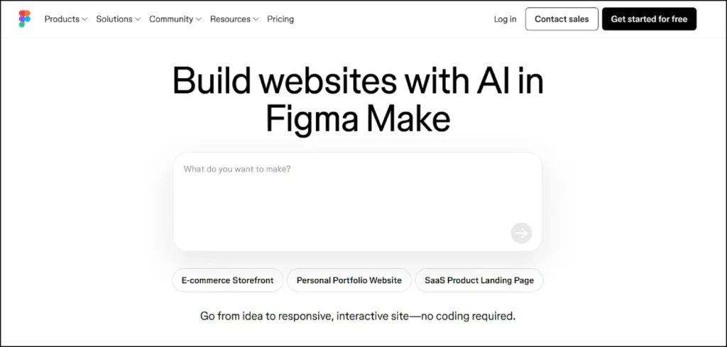 Build websites with AI in Figma Make