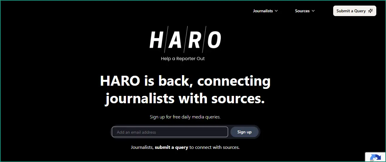Using platforms like HARO: Help a Reporter Out