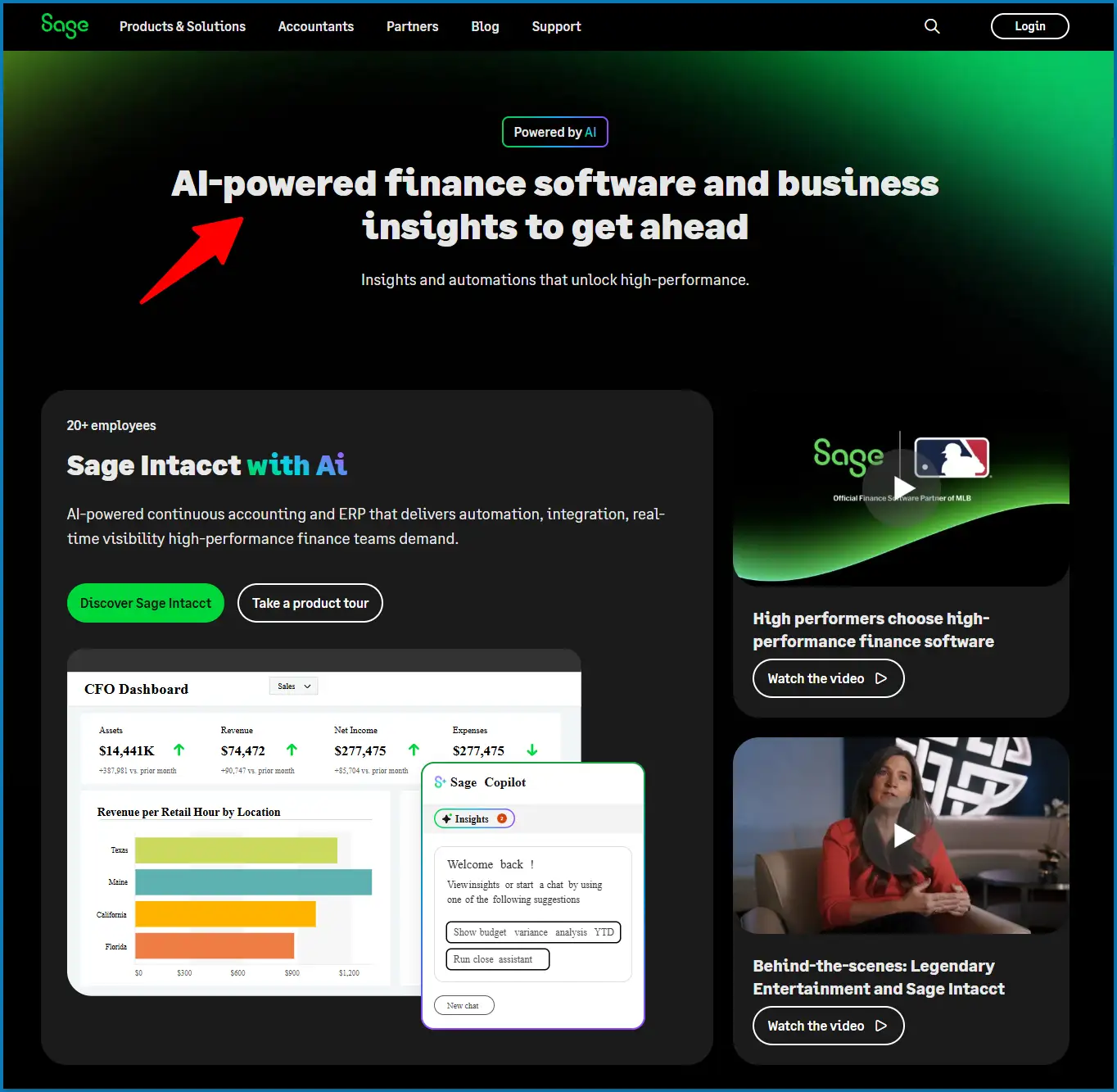 Sage Intacct accounting and bookkeeping software for businesses, screenshot by author Mani Pathak