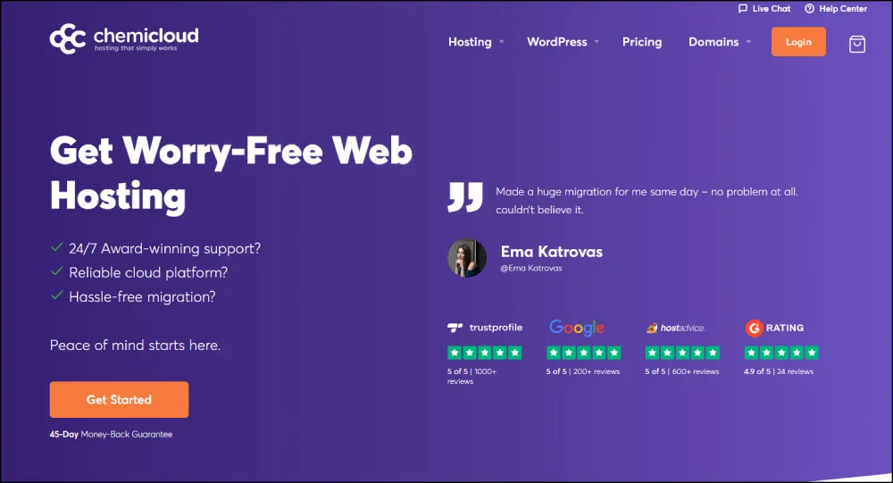 ChemiCloud – Best Web Hosting Provider in India known for excellent customer support and reliable performance