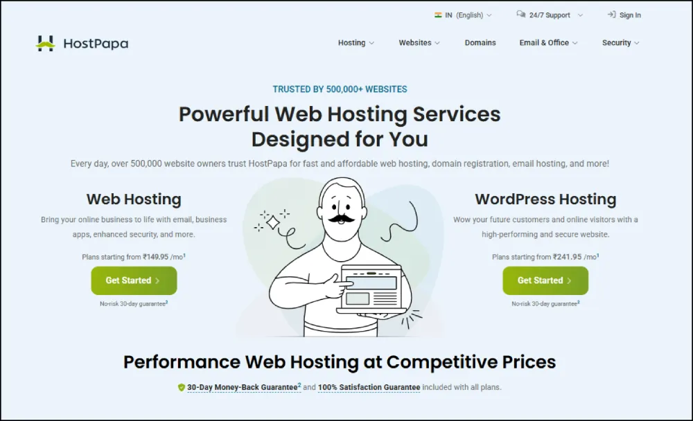 HostPapa – Best Web Hosting in India for Small Businesses with reliable support and features