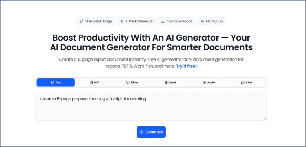 Best AI Document Generator
