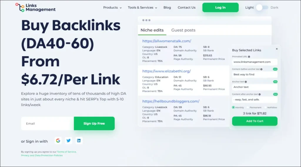 Best Places to Buy Backlinks LinksManagement Backlink Service