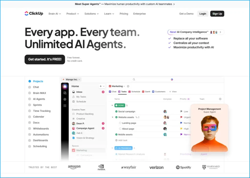 ClickUp™ | Maximize productivity • Software, AI, and humans converge