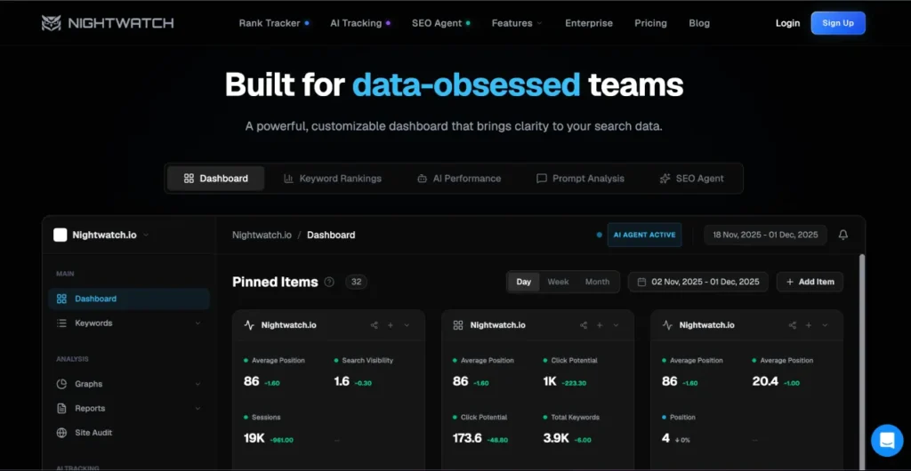 Nightwatch AI-Ready SEO Monitoring Tool