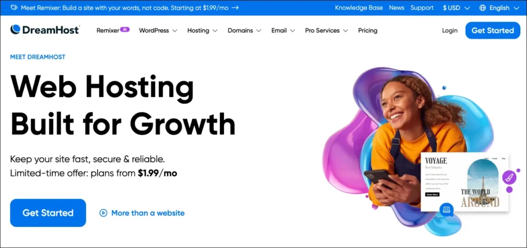 best wordpress hosting Dreamhost