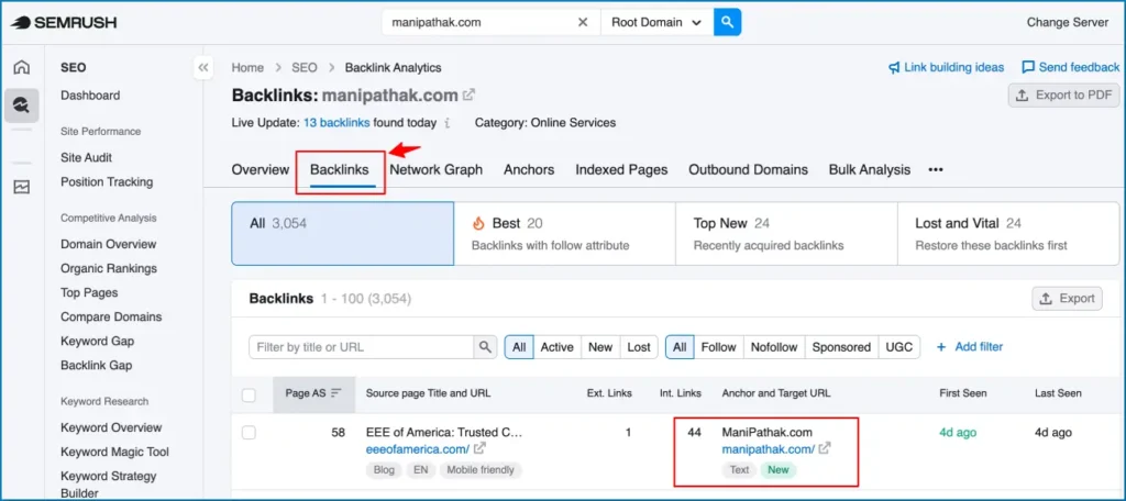 How To Check Backlinks In Semrush 