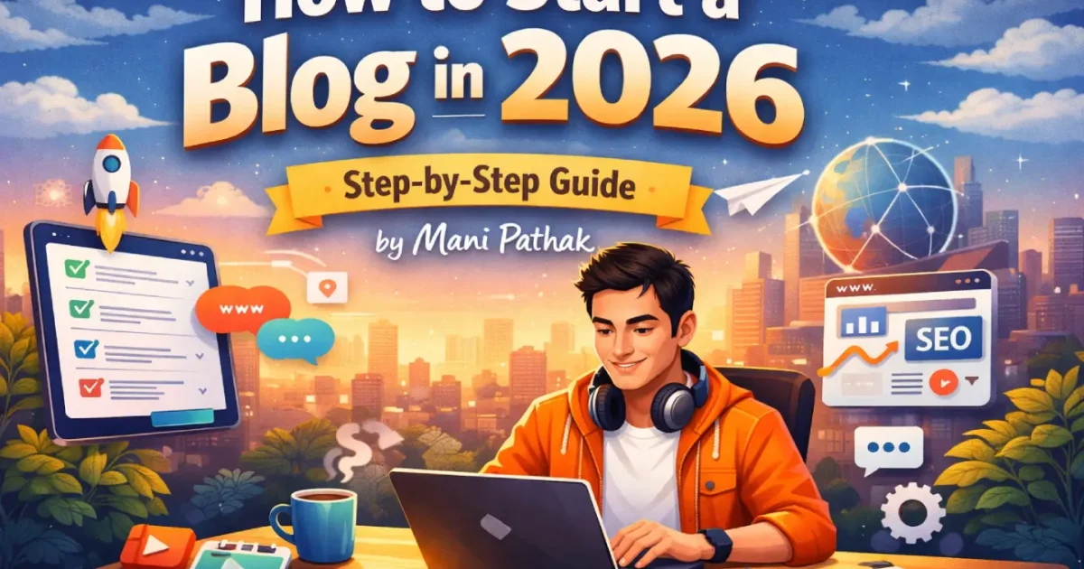 How to Start a Blog in 2026 — 7 Steps to Make Money (Mani Pathak)