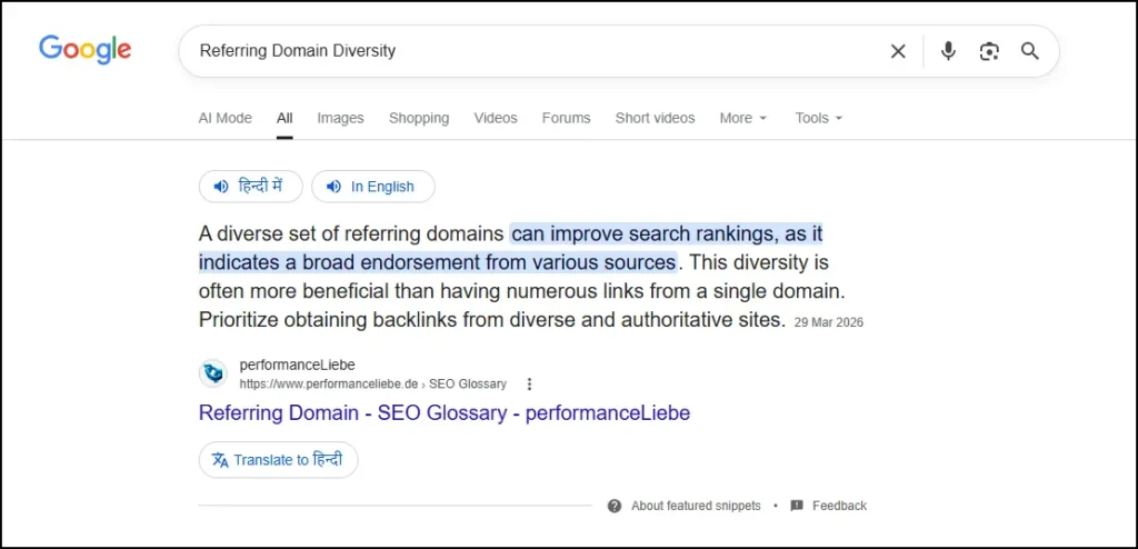 How To Find Backlinks In Google Search Referring Domain Diversity