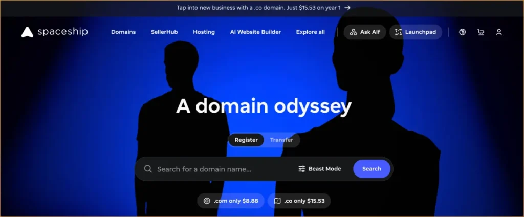 best domain registrar india SpaceShip