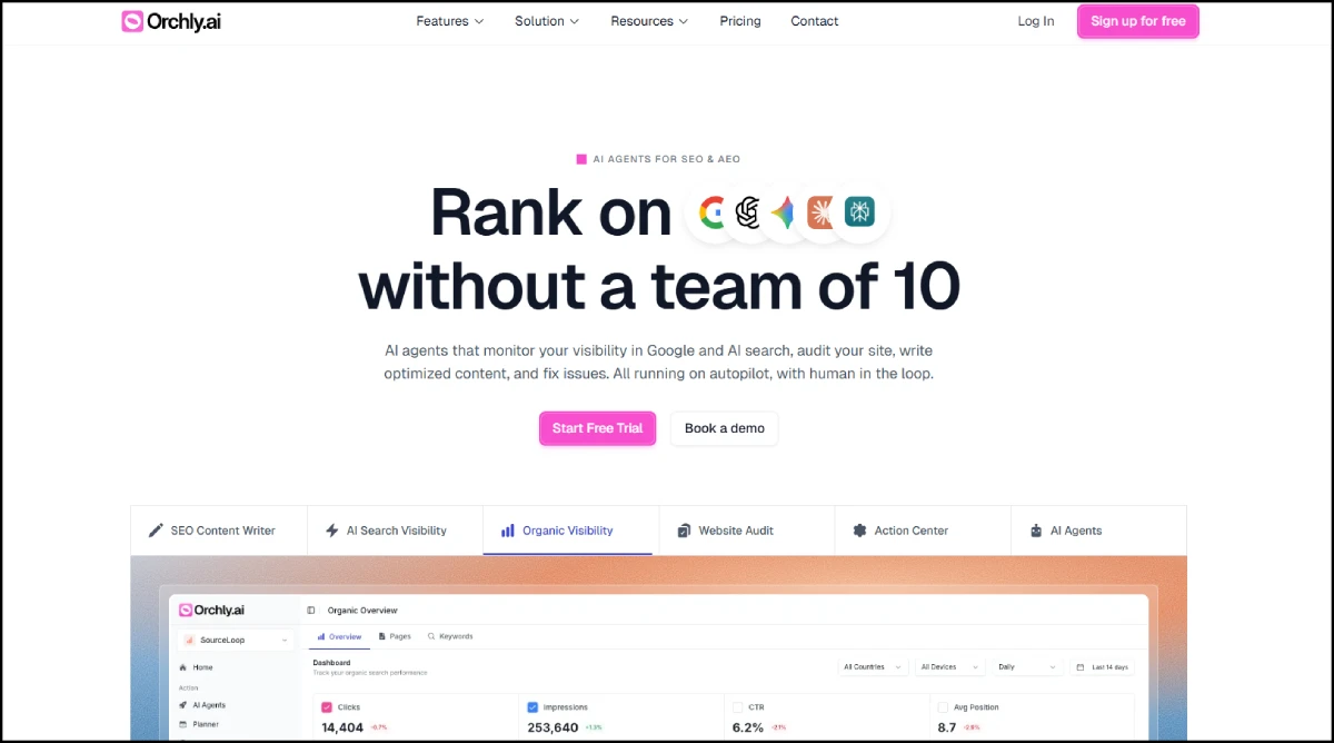 Preview image for Orchly AI Review 2026: AI SEO Tool for Google & AI Search Rankings
