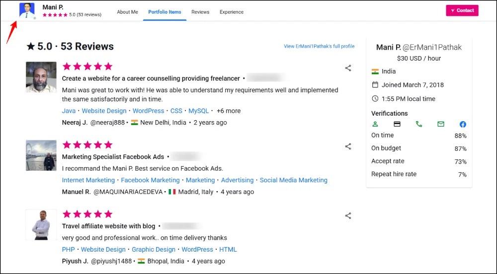 How to Create a WordPress Blog Freelancer Mani Pathak 5-Star Reviews