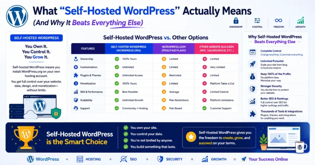 How to Create a WordPress Blog What "Self-Hosted WordPress" Actually Means