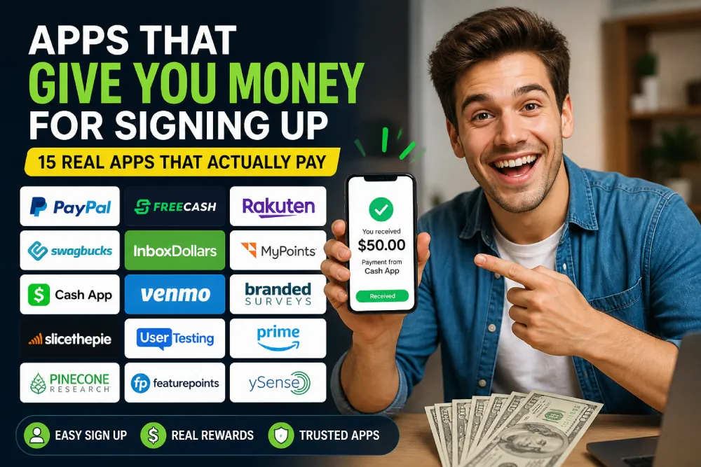 Preview image for Apps That Give You Money for Signing Up: 15 Real Apps That Actually Pay