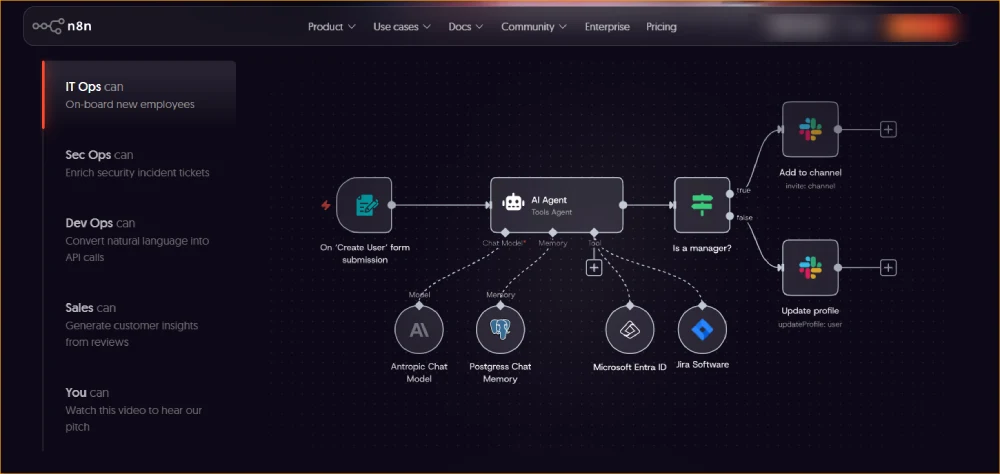 Self-Hosted n8n n8n AI Workflow Automation tool