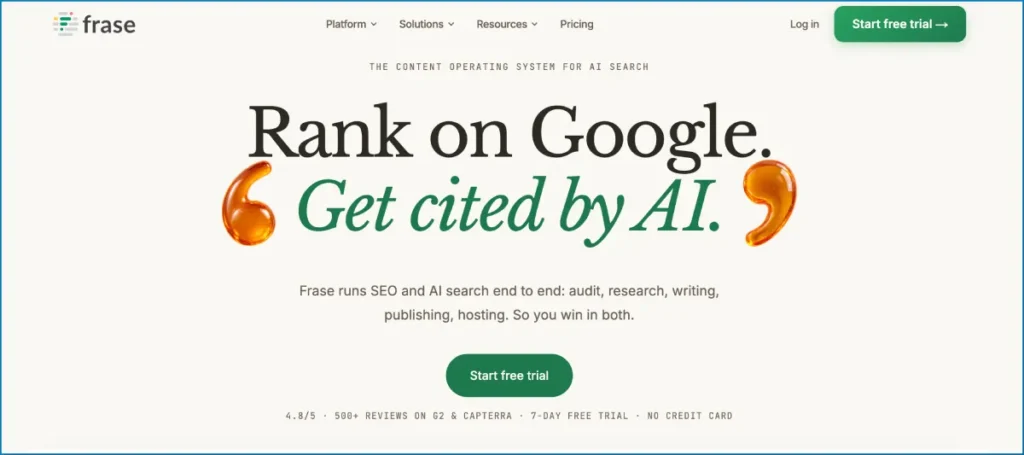 Frase — SEO & GEO Content Platform for AI Search