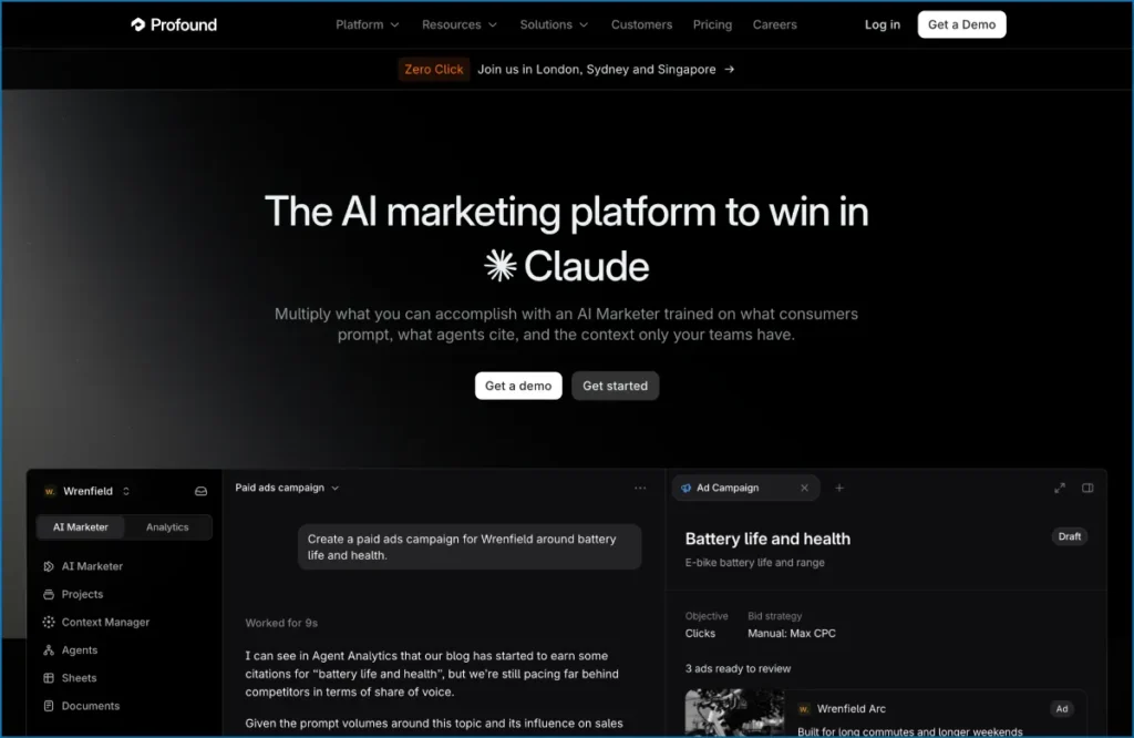AI visibility tool Profound