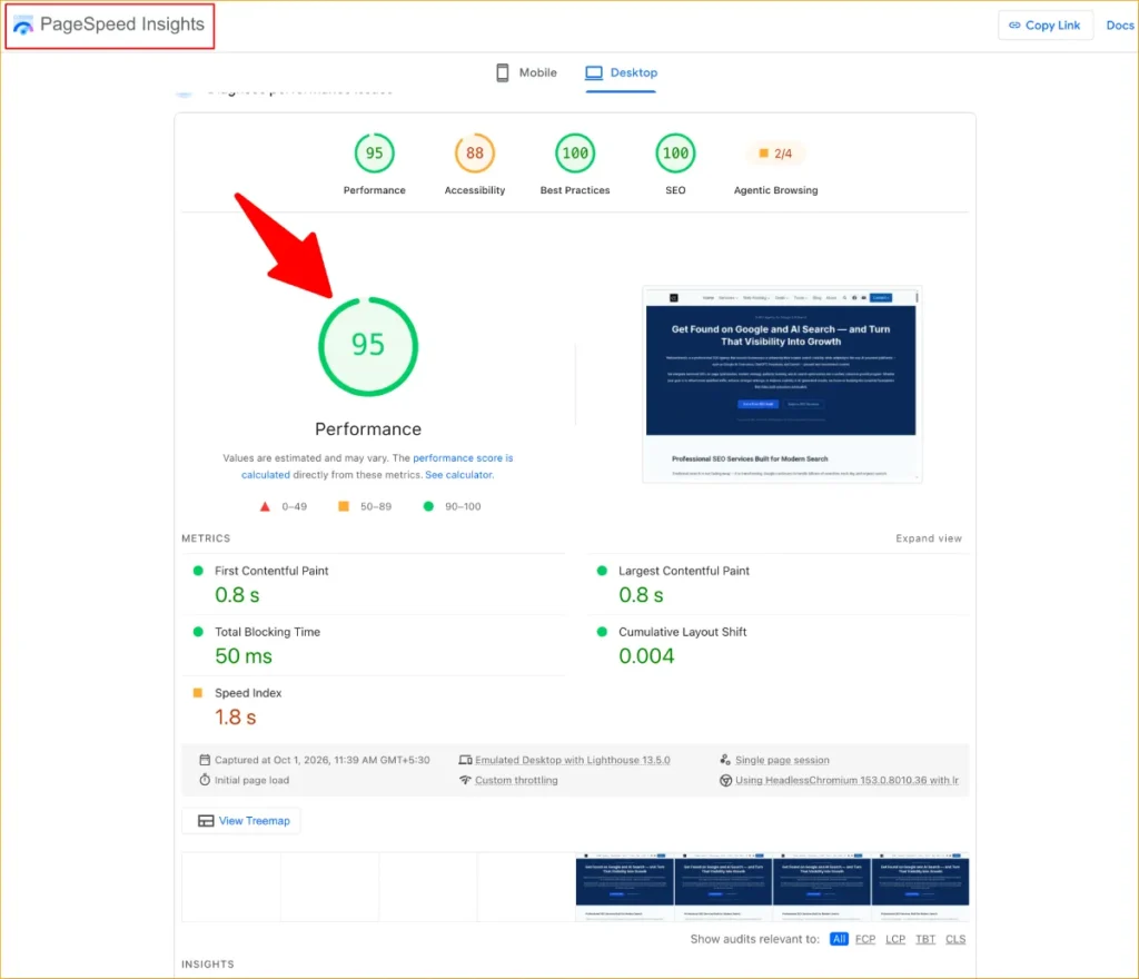 PageSpeed Insights