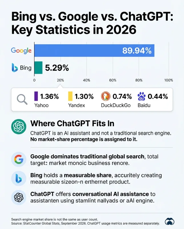 Global search engine market share 