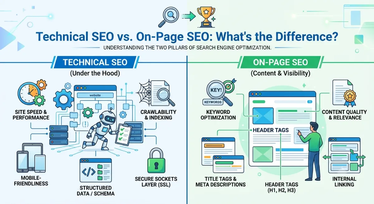 Technical SEO vs. On-Page SEO